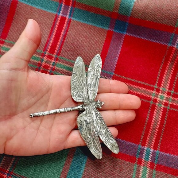 New Dragonfly Pewter Scarf Ring (Handmade in Scotland) - Picture 4 of 9